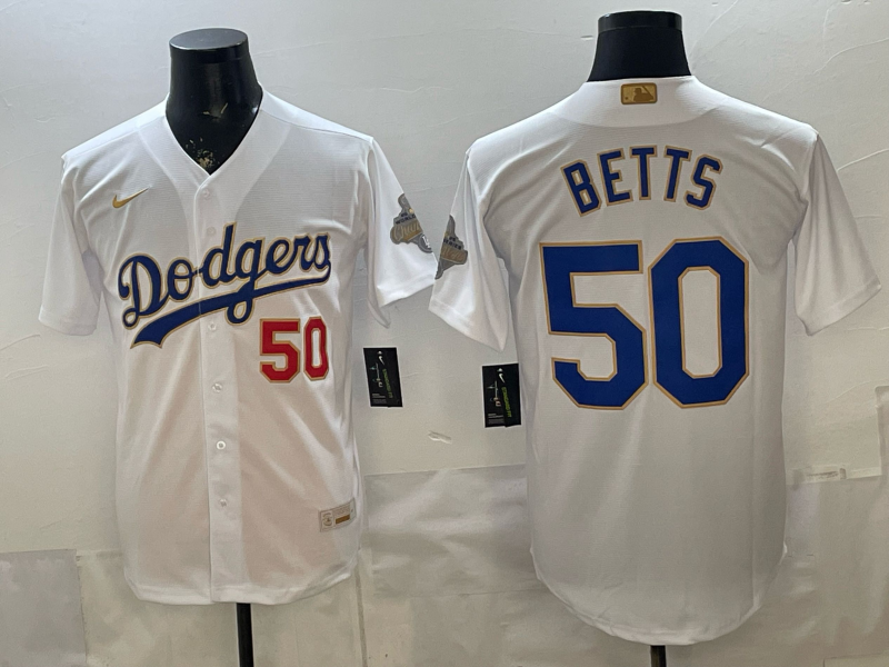 Men 2026 Los Angeles Dodgers #50 betts White Game Nike MLB Jersey 0402004